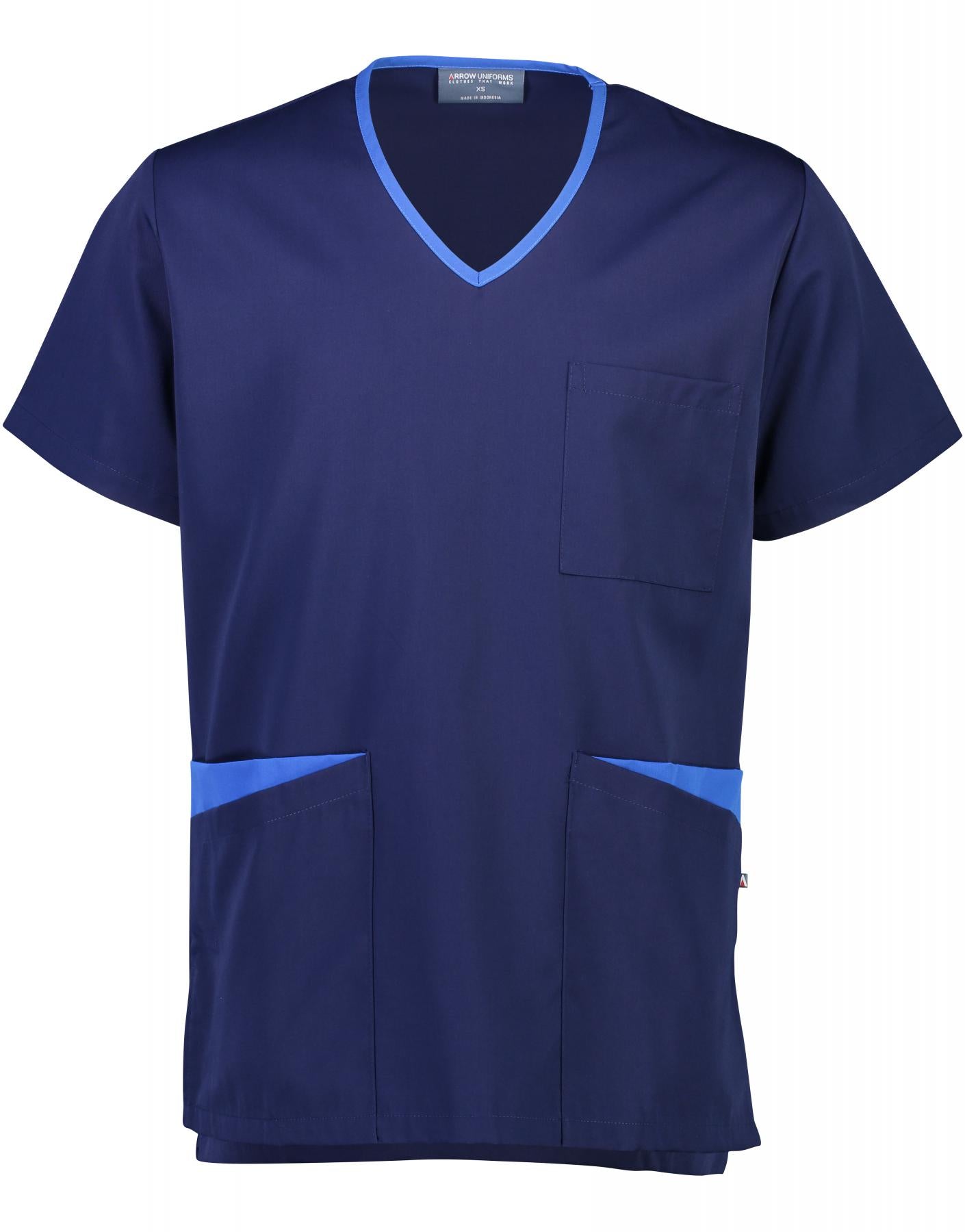 Men's Rakaia Scrub Top - Cobalt/Black