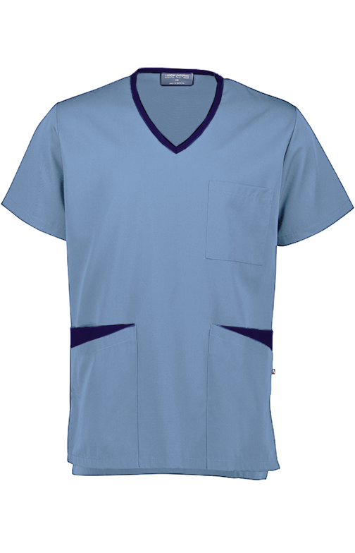 Men's Rakaia Scrub Top - Cobalt/Black