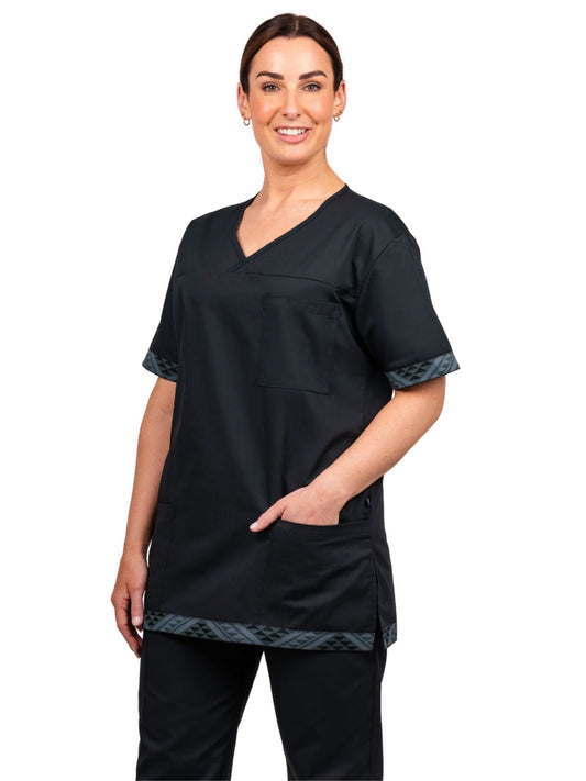 Unisex Adrienne Whitewood Scrub Top - He Kakano