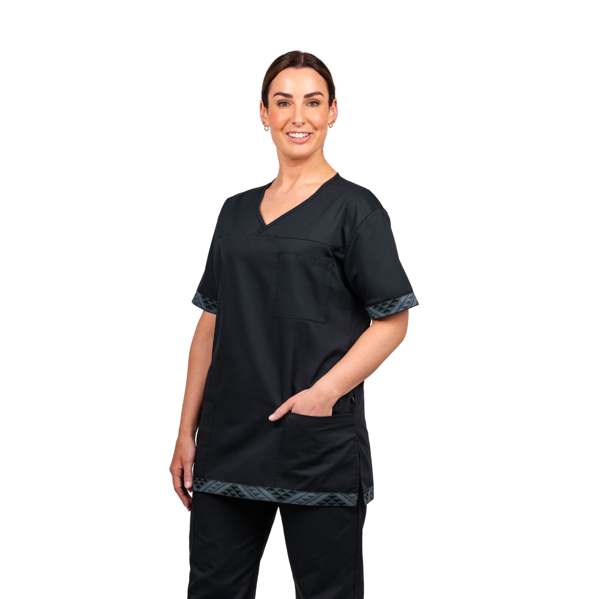 Unisex Adrienne Whitewood Scrub Top - He Kakano