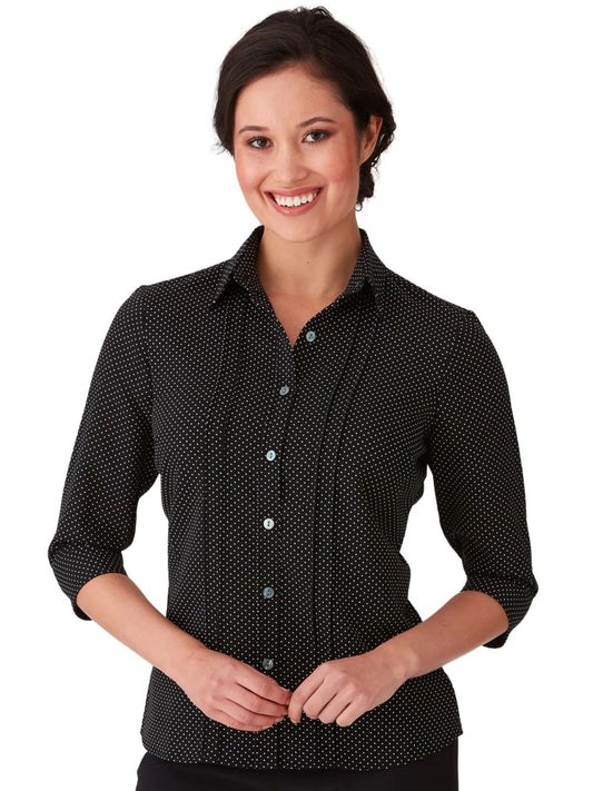 City Stretch Spot Blouse 3/4 Sleeve