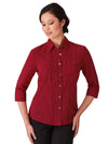 City Stretch Spot Blouse 3/4 Sleeve