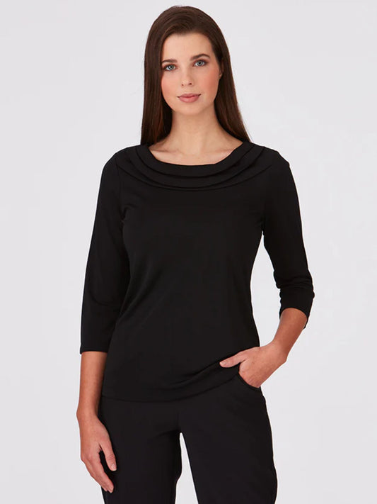 Eva Cowl Neck Top 3/4 Sleeve