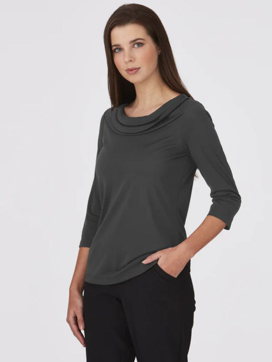 Eva Cowl Neck Top 3/4 Sleeve