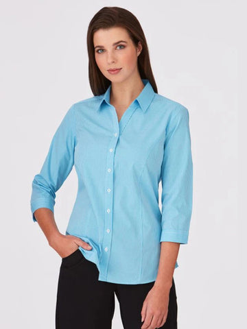 Pippa check 3/4 sleeve blouse