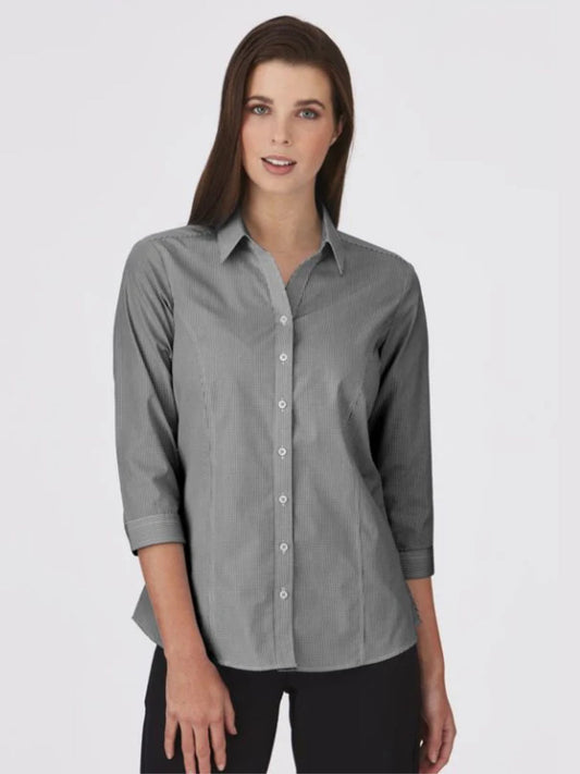 Pippa check 3/4 sleeve blouse