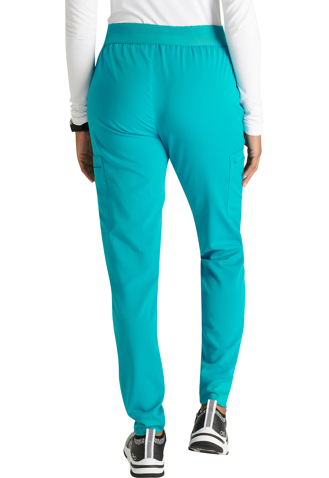 Women's Cherokee Atmos Mid Rise Pull-on Jogger - Teal Blue