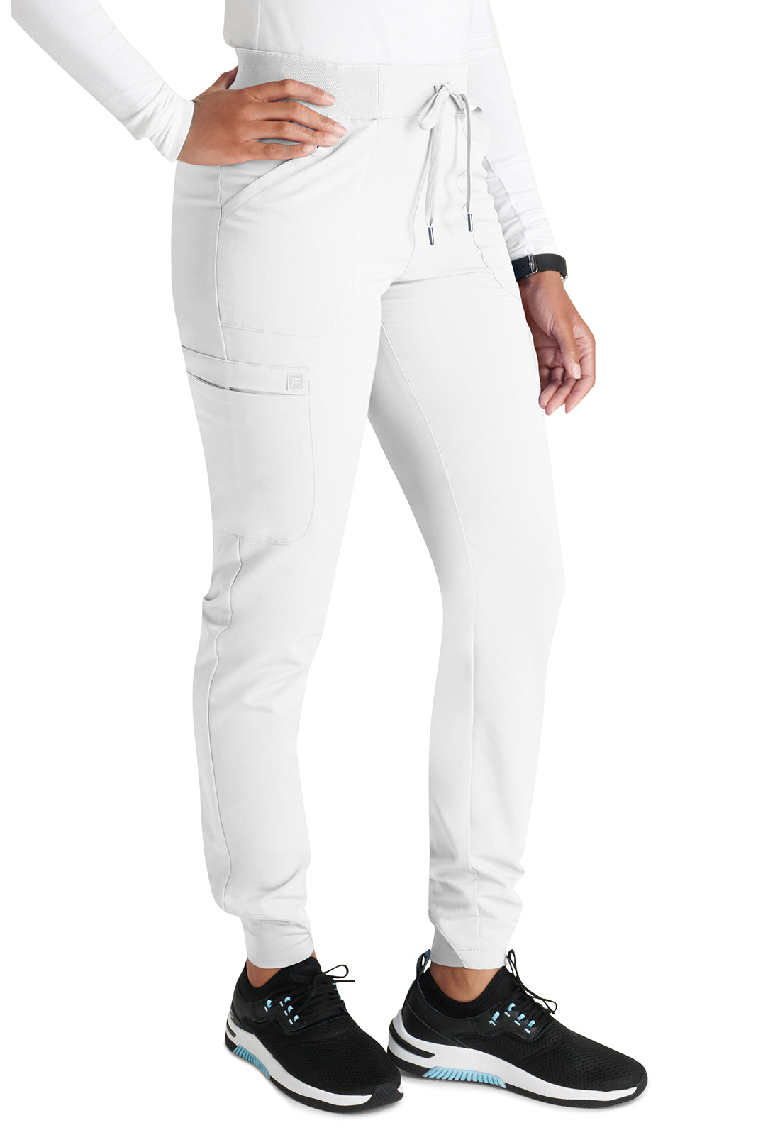 Women's Cherokee Atmos Mid Rise Pull-on Jogger - White