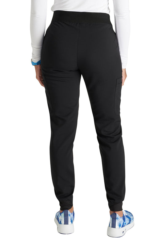 Women's Cherokee Atmos Mid Rise Pull-on Jogger - Black