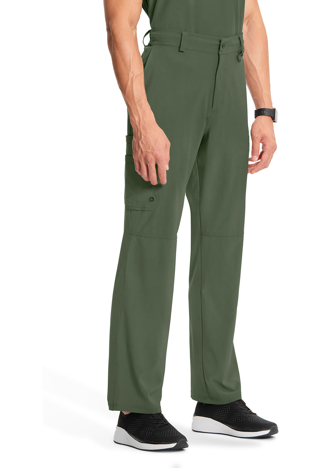 Cherokee Men's Infinity Fly Front Pant - Olive