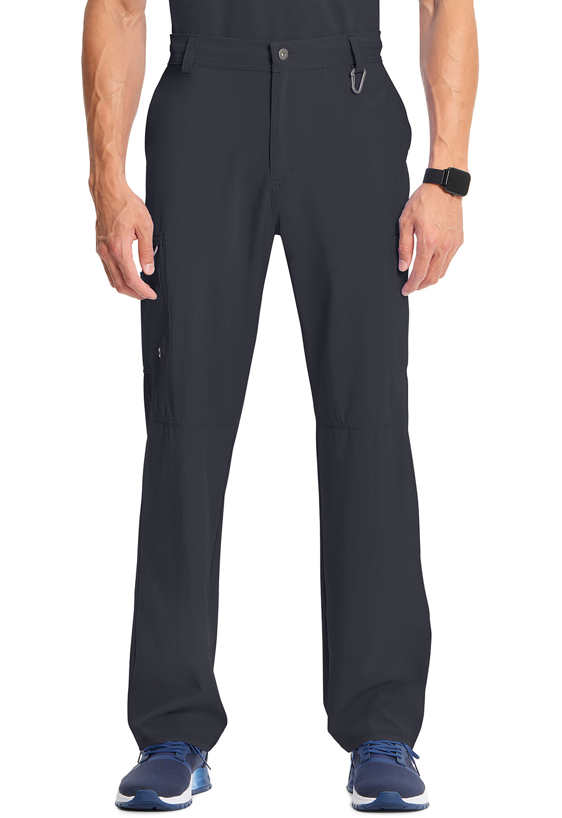 Cherokee Men's Infinity Fly Front Pant - Pewter