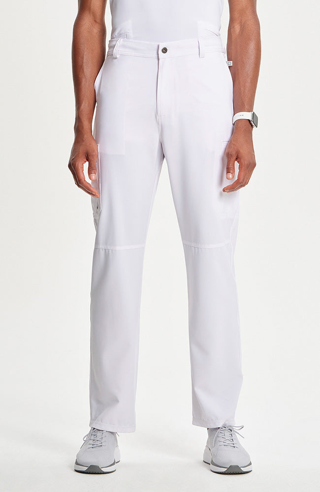 Cherokee Men's Infinity Fly Front Pant - White