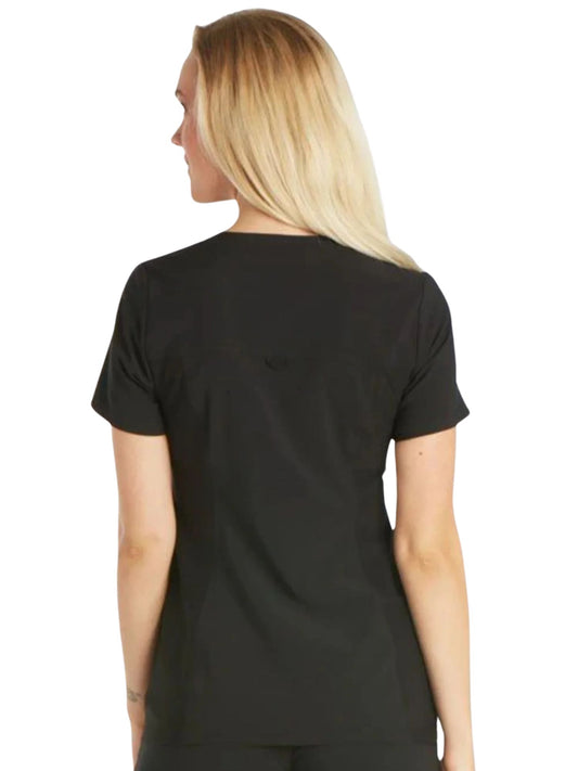 Cherokee Women's iFlex V-Neck Panel Top - Black