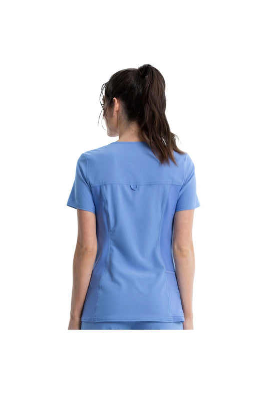 Cherokee Women's iFlex V-Neck Panel Top - Ciel
