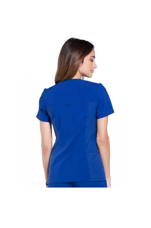 Cherokee Women's iFlex V-Neck Panel Top - Galaxy Blue