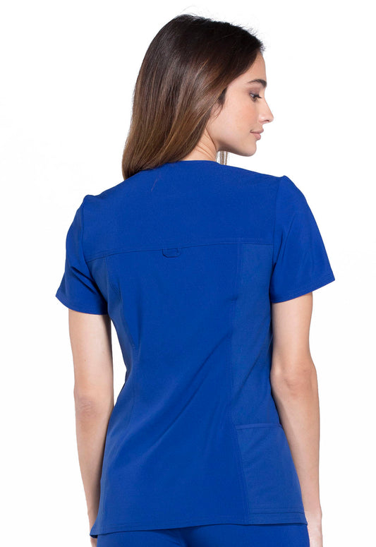 Cherokee Women's iFlex V-Neck Panel Top - Galaxy Blue
