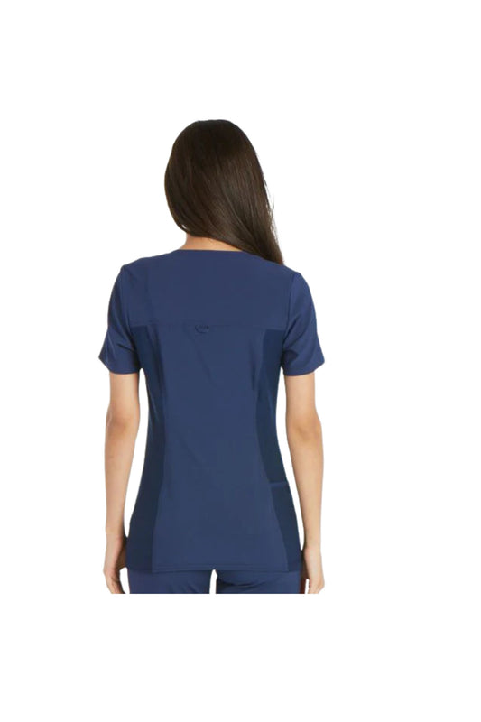 Cherokee Women's iFlex V-Neck Panel Top - Navy