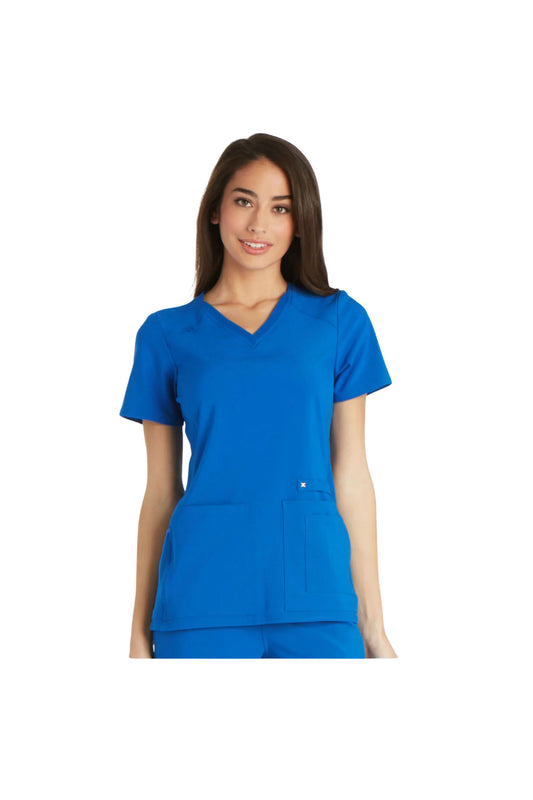 Cherokee Women's iFlex V-Neck Panel Top - Royal