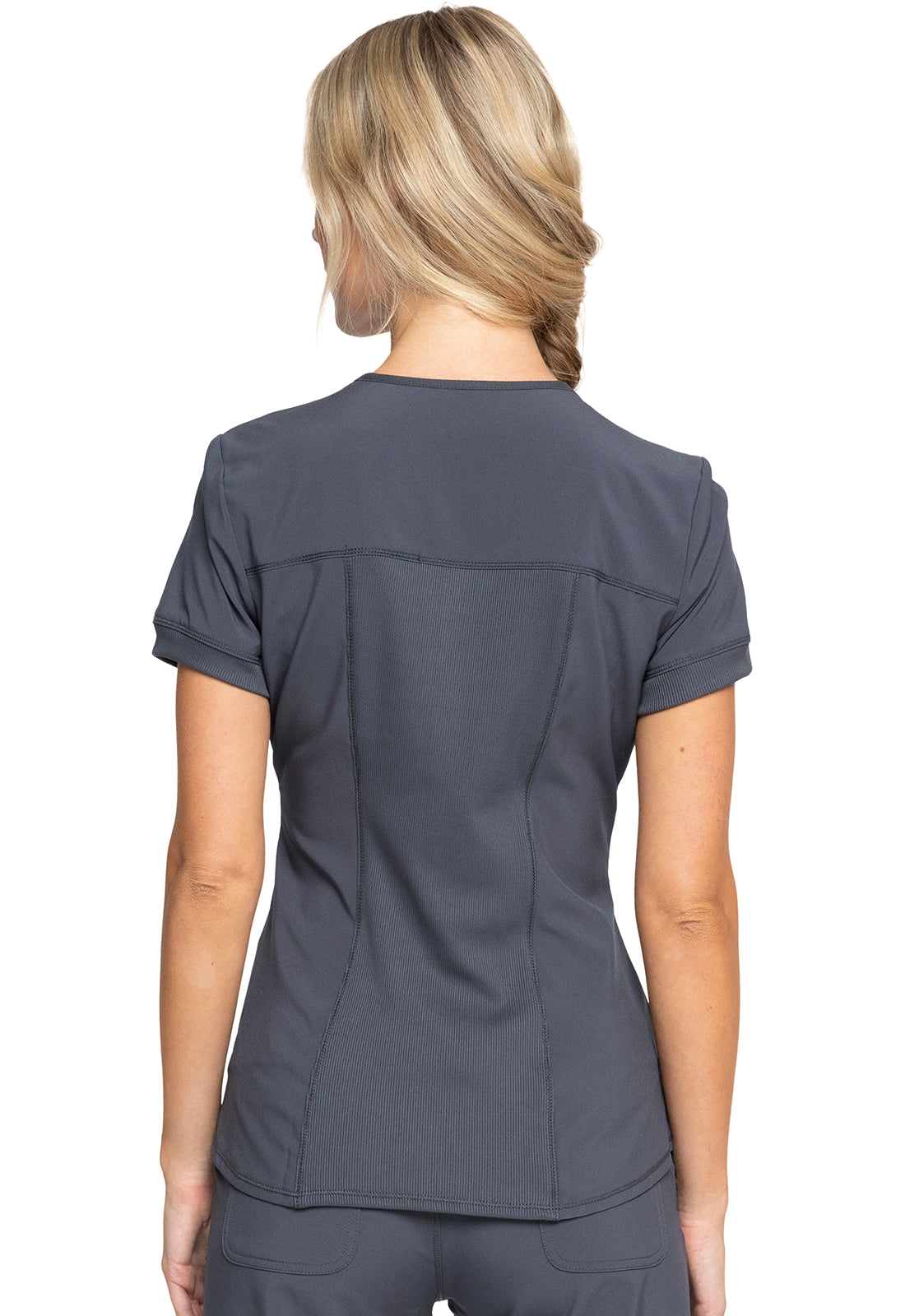 Women's Infinity Zip Front V Neck Top