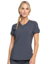 Women's Infinity Zip Front V Neck Top