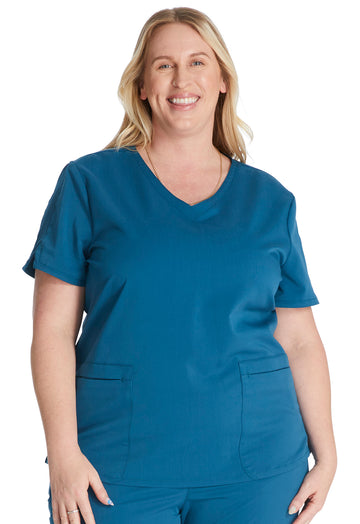 Women's Cherokee Atmos V-Neck Top - Caribbean Blue