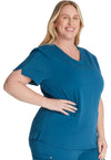 Women's Cherokee Atmos V-Neck Top - Caribbean Blue