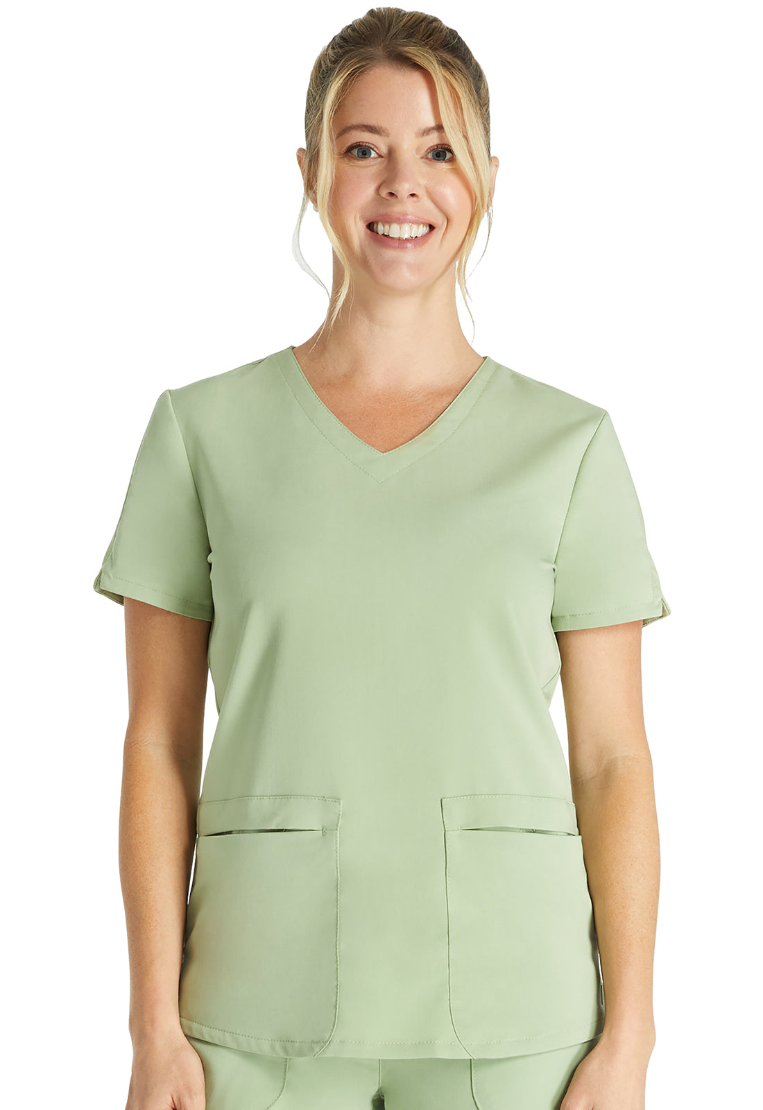 Women's Cherokee Atmos V-Neck Top - Cool Cucumber