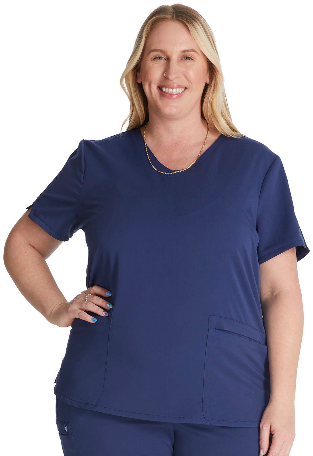 Women's Cherokee Atmos V-Neck Top - Navy