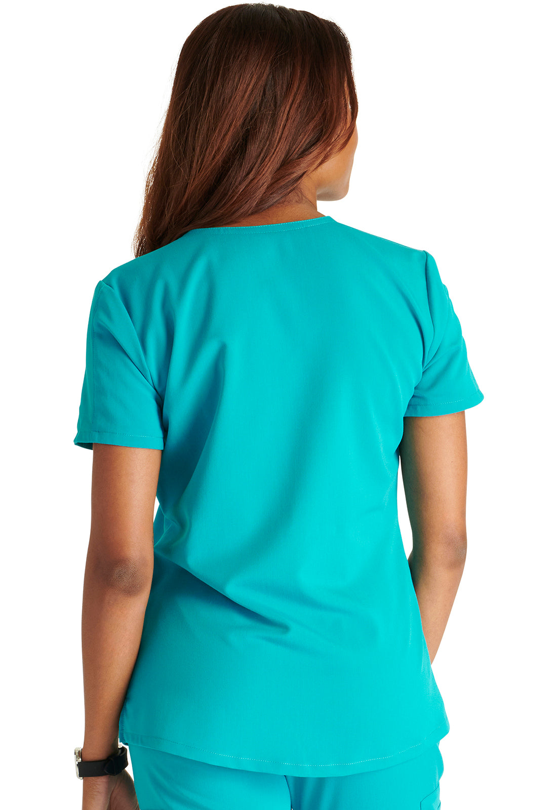 Women's Cherokee Atmos V-Neck Top - Teal Blue