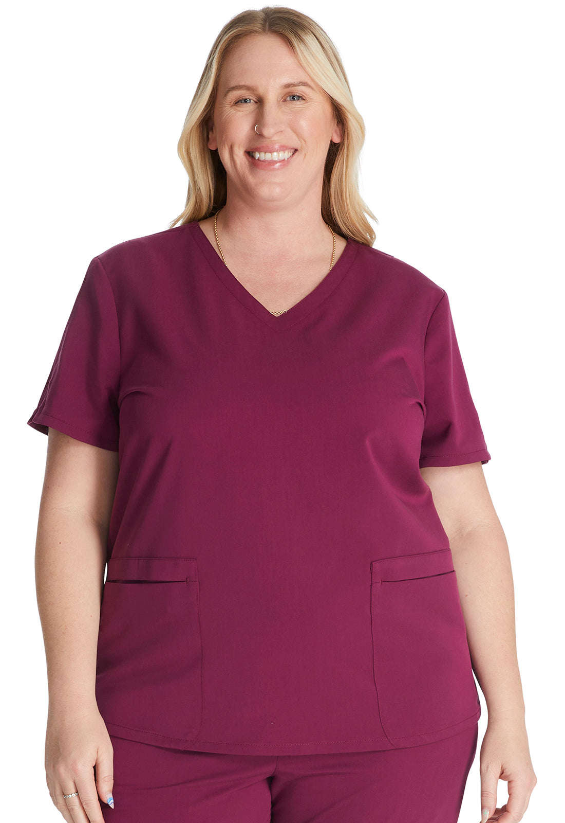 Women's Cherokee Atmos V-Neck Top - Wine