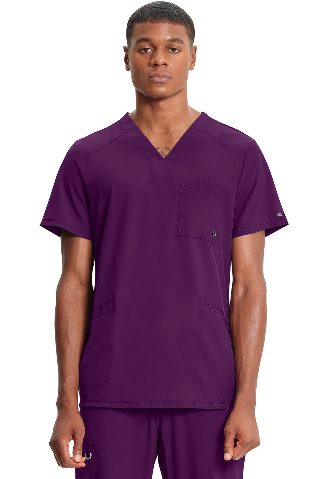 Men's Infinity V-Neck Top - Eggplant