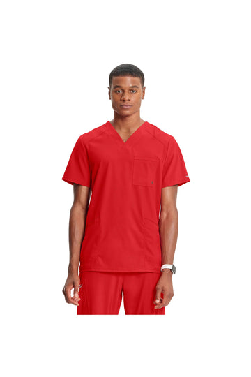 Men's Infinity V-Neck Top - Red