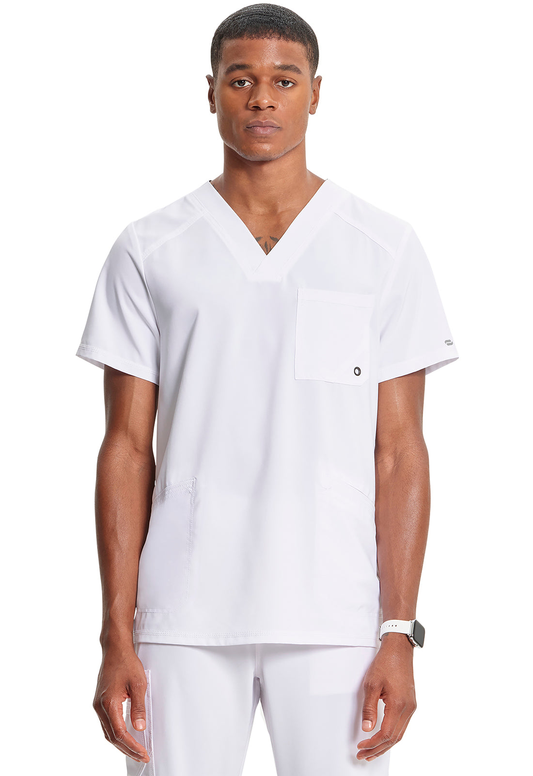 Men's Infinity V-Neck Top - White