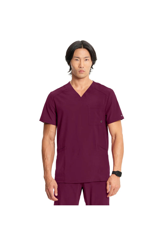 Men's Infinity V-Neck Top - Wine