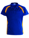Mens Short Sleeve Contrast Panel Polo
