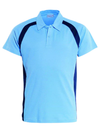 Mens Short Sleeve Contrast Panel Polo