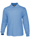 Plain Colour Poly Face Cotton Backing L/S Polo