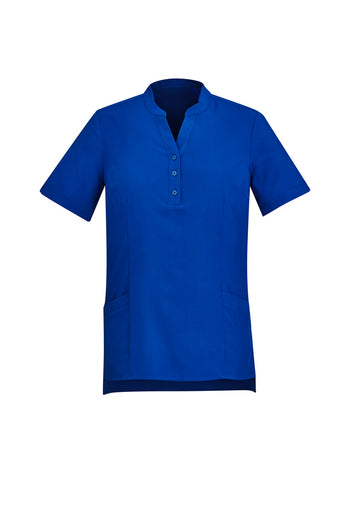 Women's Plain Short Sleeve Tunic - Electric Blue
