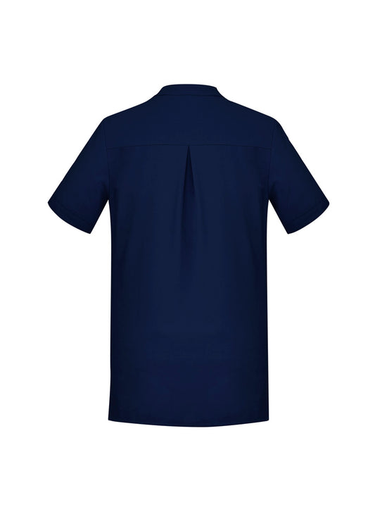 Women's Plain Short Sleeve Tunic - Navy