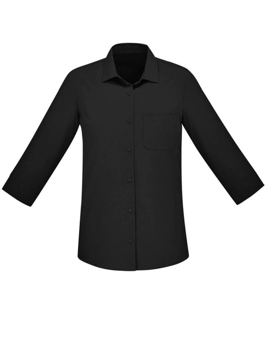 Womens Florence 3/4 Sleeve Shirt - Black