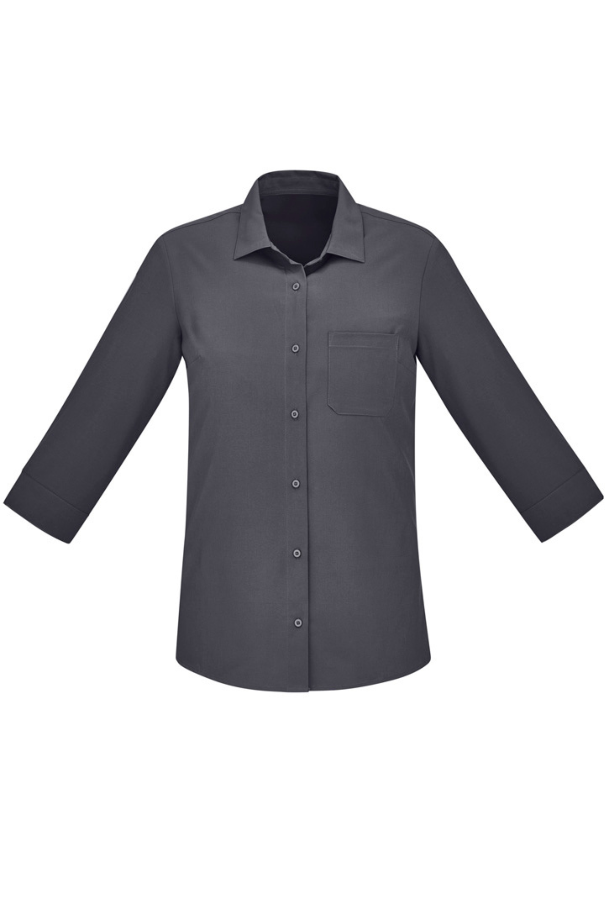 Womens Florence 3/4 Sleeve Shirt - Charcoal