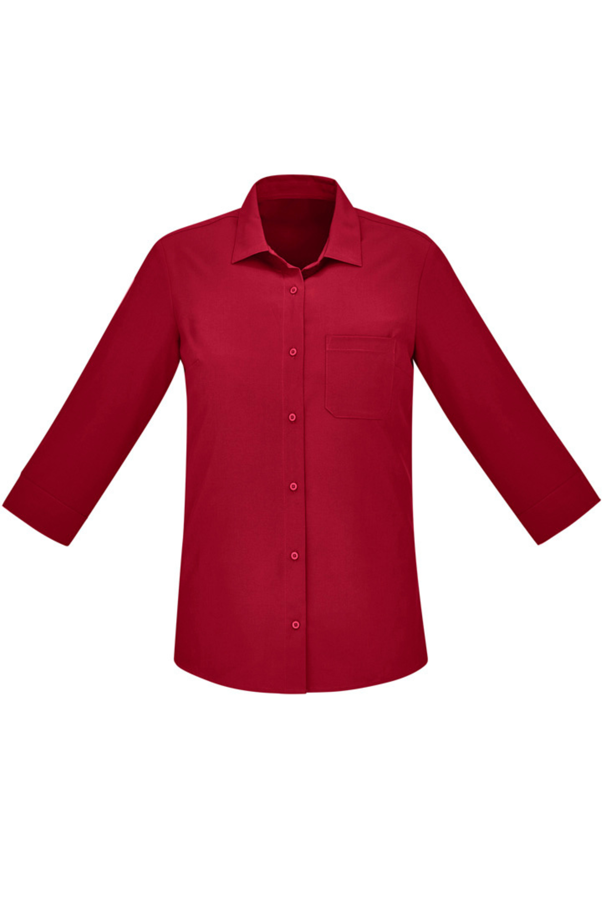 Womens Florence 3/4 Sleeve Shirt - Cherry