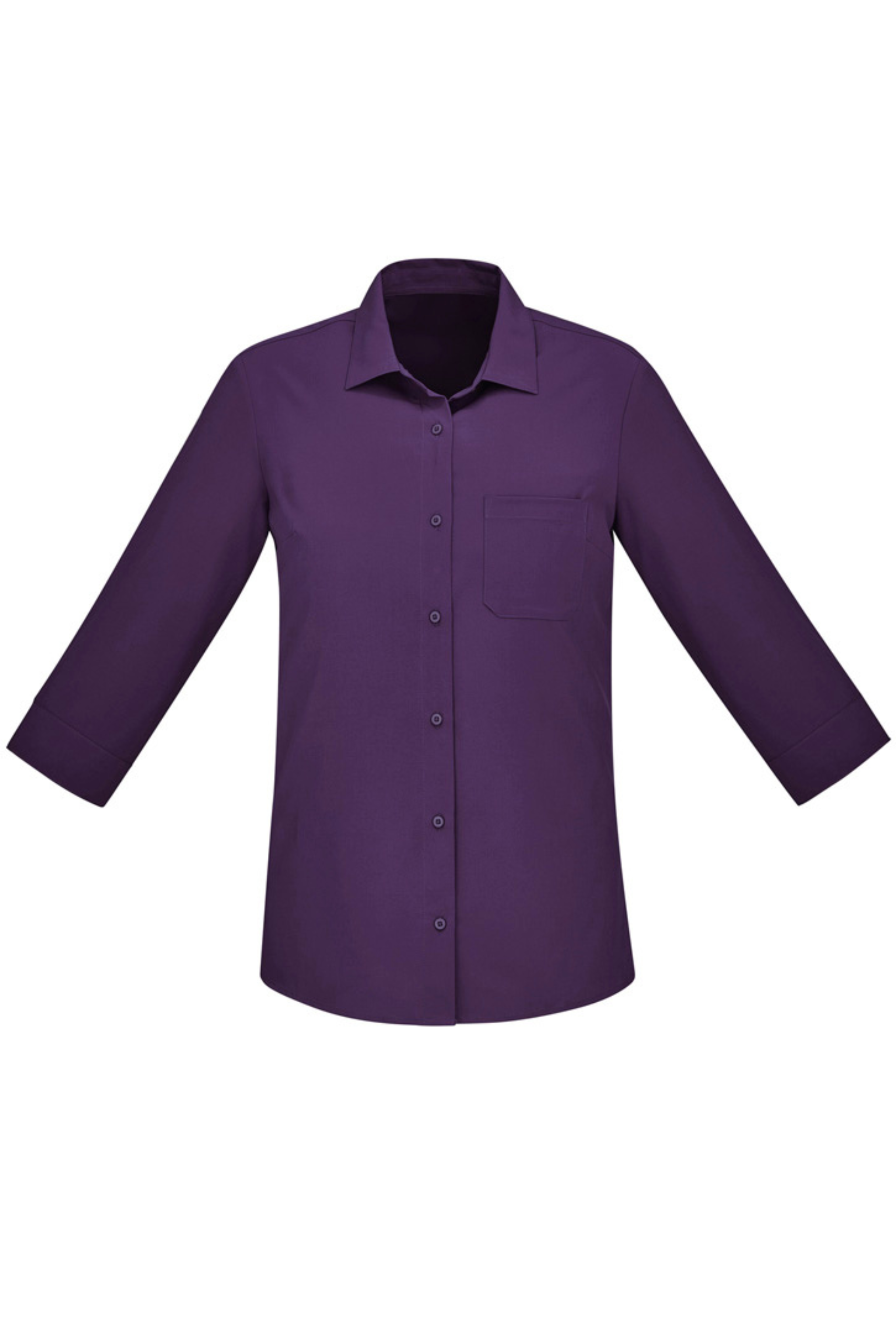 Womens Florence 3/4 Sleeve Shirt - Purple