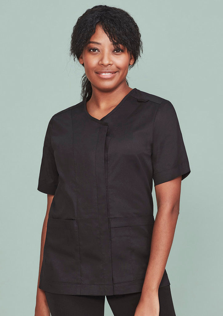 Parks Womens Zip Front Crossover Scrub Top