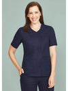 Parks Womens Zip Front Crossover Scrub Top