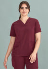 Womens Avery Tailored Fit Round Neck Scrub Top