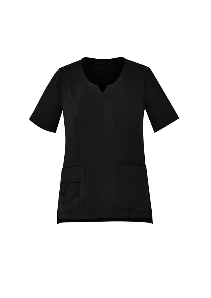 Womens Avery Tailored Fit Round Neck Scrub Top