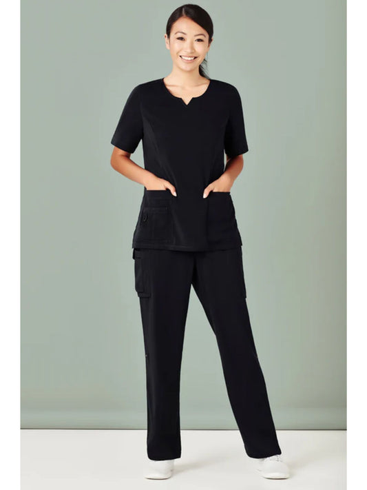 Womens Avery Tailored Fit Round Neck Scrub Top