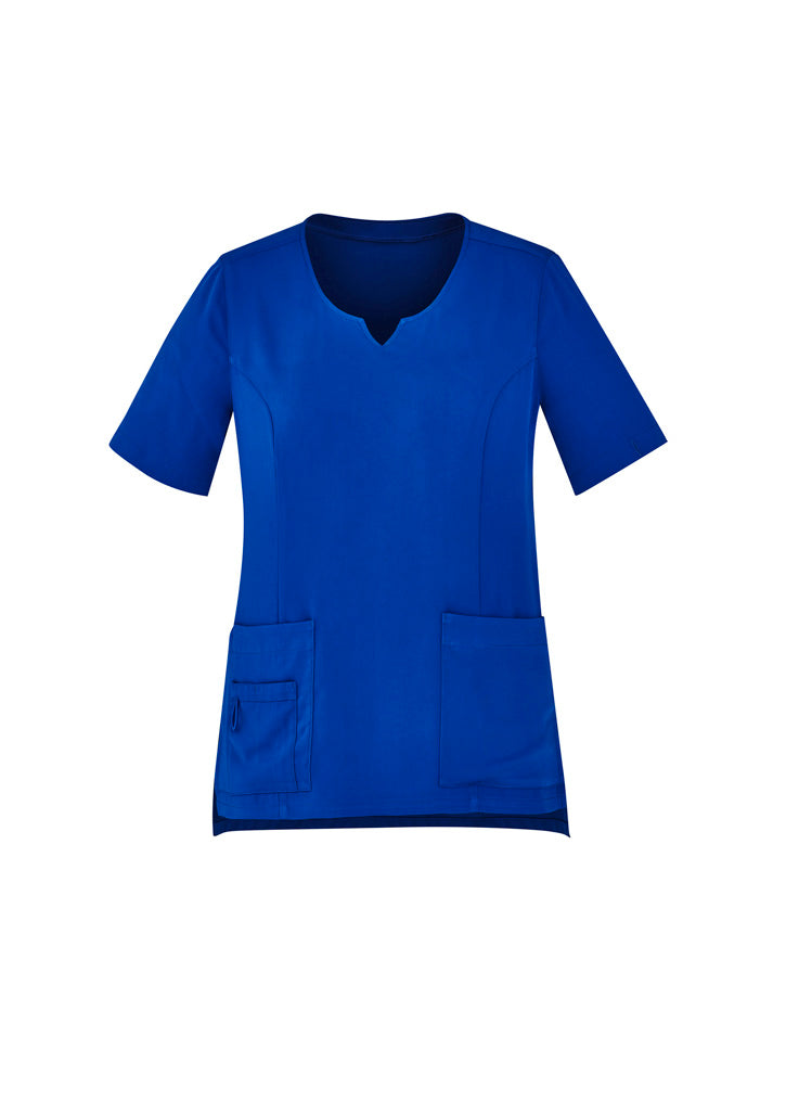 Womens Avery Tailored Fit Round Neck Scrub Top