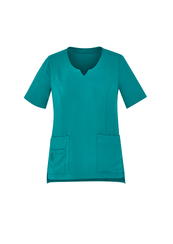 Womens Avery Tailored Fit Round Neck Scrub Top